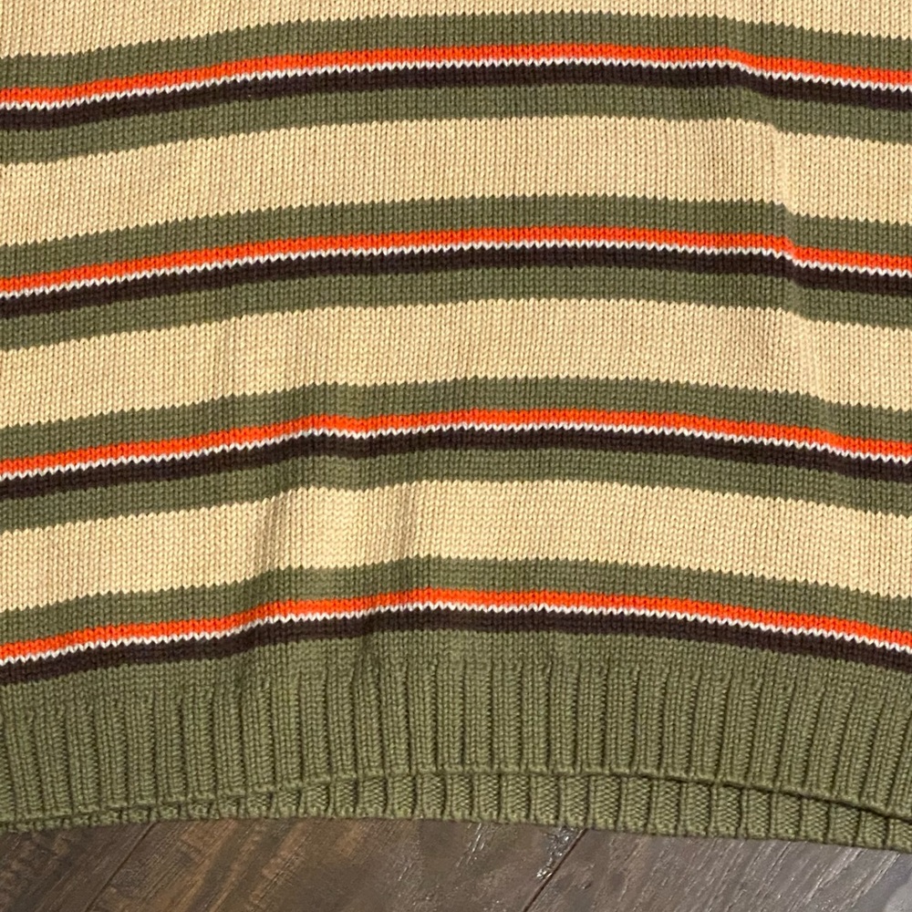 Lands End stripped cotton pullover Sweater - Picture 2 of 10